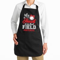 My Heart Is On That Field Baseball Sister Apron
