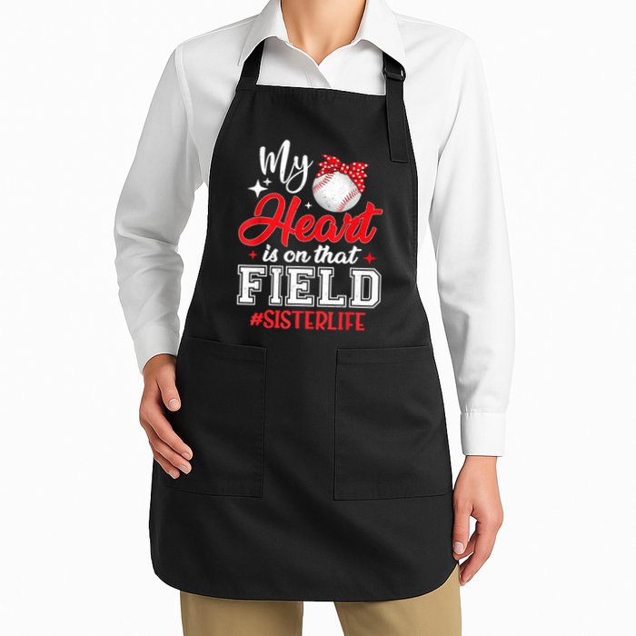 My Heart Is On That Field Baseball Sister Apron