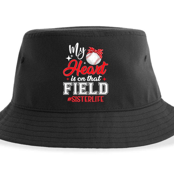 My Heart Is On That Field Baseball Sister Sustainable Bucket Hat
