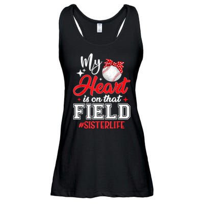 My Heart Is On That Field Baseball Sister Ladies Essential Flowy Tank
