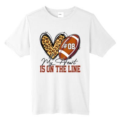 My Heart Is On The Line Number 8 Football American Tall Fusion ChromaSoft Performance T-Shirt