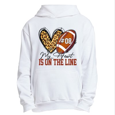 My Heart Is On The Line Number 8 Football American Urban Pullover Hoodie