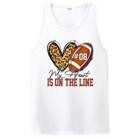 My Heart Is On The Line Number 8 Football American PosiCharge Competitor Tank