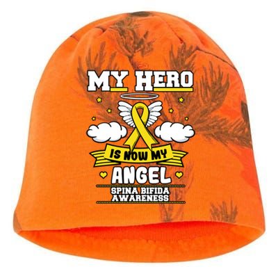 My Hero Is Now My Angel Spina Bifida Awareness Warrior Gift Kati - Camo Knit Beanie