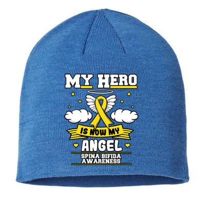 My Hero Is Now My Angel Spina Bifida Awareness Warrior Gift Sustainable Beanie