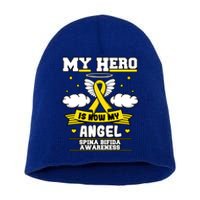 My Hero Is Now My Angel Spina Bifida Awareness Warrior Gift Short Acrylic Beanie