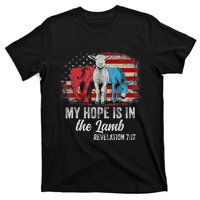 My Hope Is In The Lamb Scripture Elephant Donkey Us Flag T-Shirt