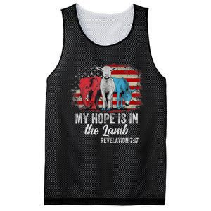 My Hope Is In The Lamb Scripture Elephant Donkey Us Flag Mesh Reversible Basketball Jersey Tank