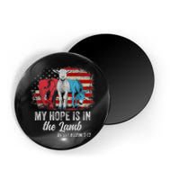 My Hope Is In The Lamb Scripture Elephant Donkey Us Flag Magnet