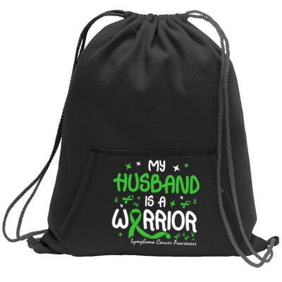 My Husband Is A Warrior Lymphoma Cancer Sweatshirt Cinch Pack Bag