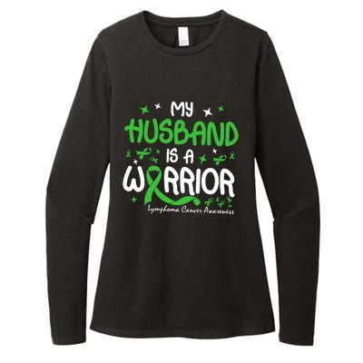 My Husband Is A Warrior Lymphoma Cancer Womens CVC Long Sleeve Shirt