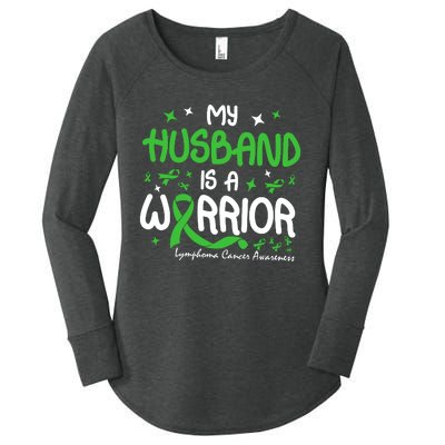 My Husband Is A Warrior Lymphoma Cancer Women's Perfect Tri Tunic Long Sleeve Shirt