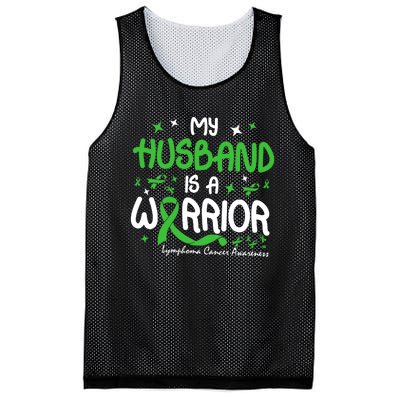 My Husband Is A Warrior Lymphoma Cancer Mesh Reversible Basketball Jersey Tank