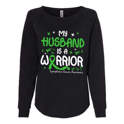 My Husband Is A Warrior Lymphoma Cancer Womens California Wash Sweatshirt