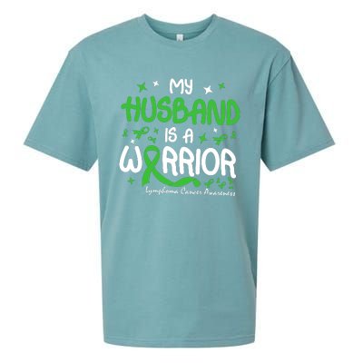 My Husband Is A Warrior Lymphoma Cancer Sueded Cloud Jersey T-Shirt