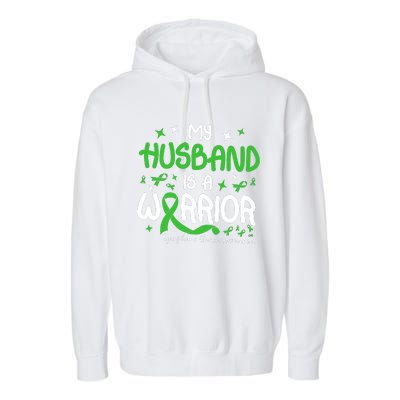 My Husband Is A Warrior Lymphoma Cancer Garment-Dyed Fleece Hoodie