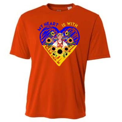 My Heart Is With Ukraine Sunflower Cooling Performance Crew T-Shirt