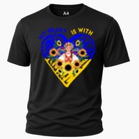 My Heart Is With Ukraine Sunflower Cooling Performance Crew T-Shirt