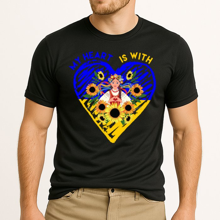 My Heart Is With Ukraine Sunflower Cooling Performance Crew T-Shirt