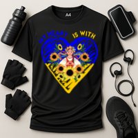 My Heart Is With Ukraine Sunflower Cooling Performance Crew T-Shirt