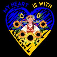 My Heart Is With Ukraine Sunflower Cooling Performance Crew T-Shirt