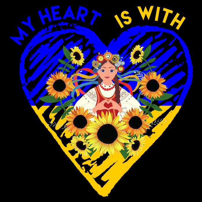 My Heart Is With Ukraine Sunflower Cooling Performance Crew T-Shirt