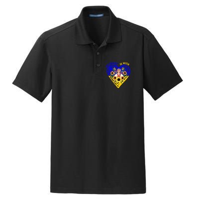 My Heart Is With Ukraine Sunflower Dry Zone Grid Polo