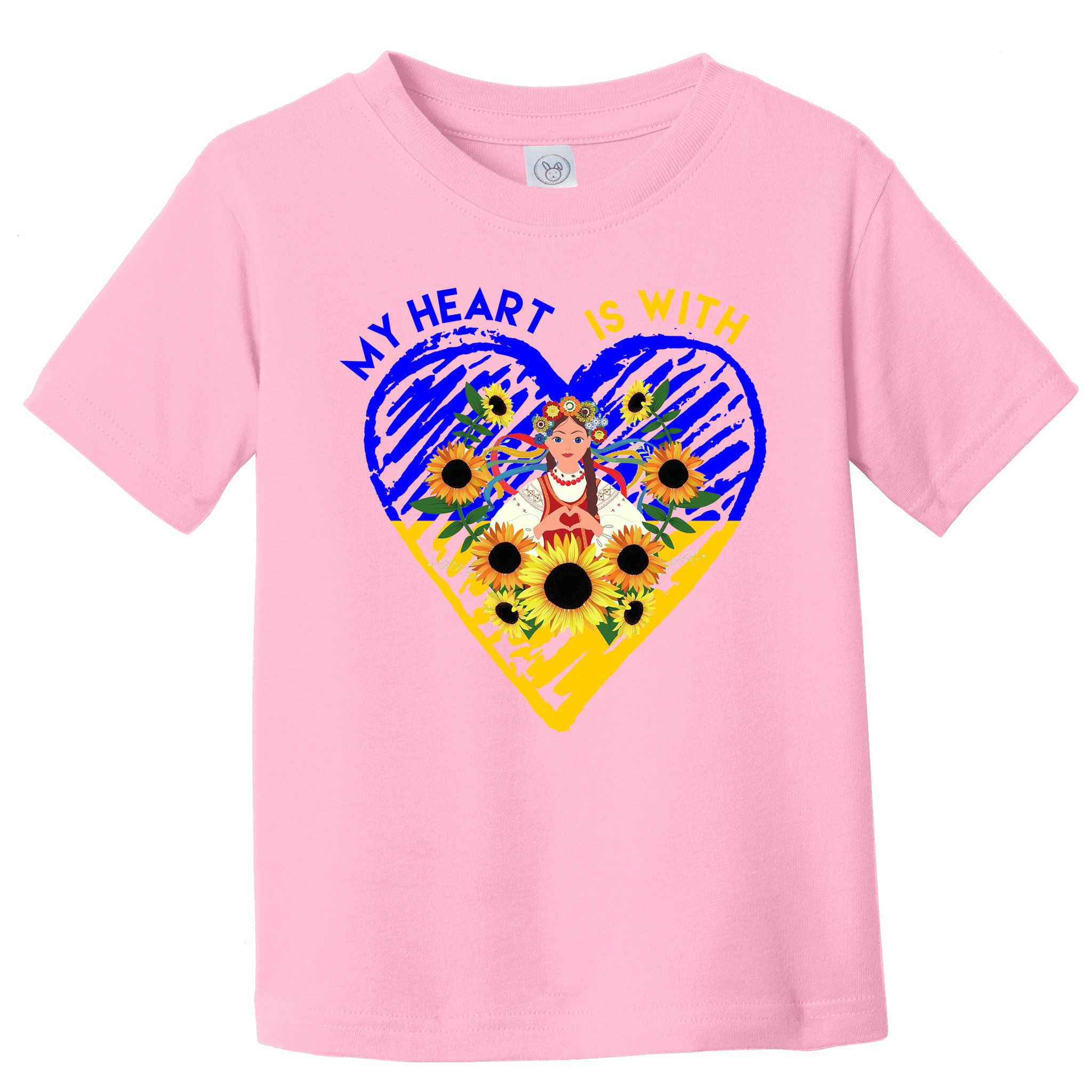 My Heart Is With Ukraine Sunflower Toddler T-Shirt