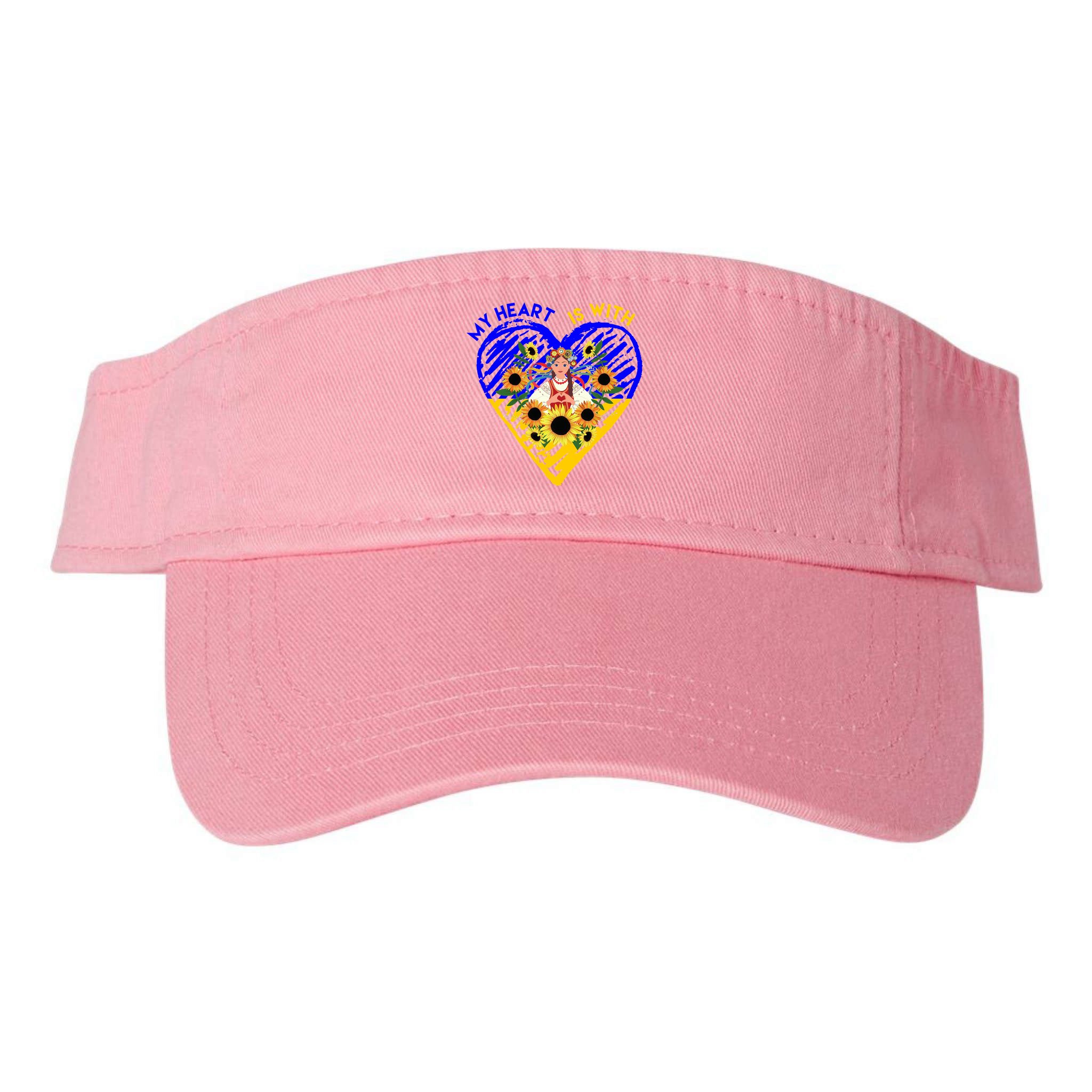 My Heart Is With Ukraine Sunflower Visor
