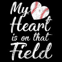 My Heart Is On That Field Baseball Softball Mom Gifts 16 in Basic Backpack