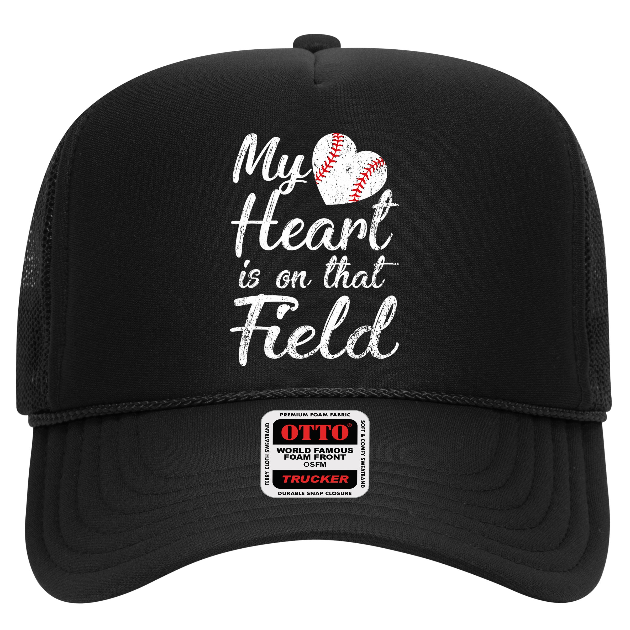 My Heart Is On That Field Baseball Softball Mom Gifts Hat
