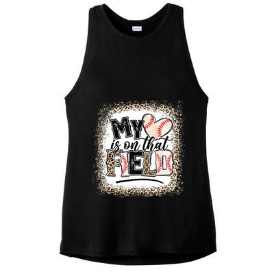 My Heart Is On That Field Baseball Ladies PosiCharge Tri-Blend Wicking Tank