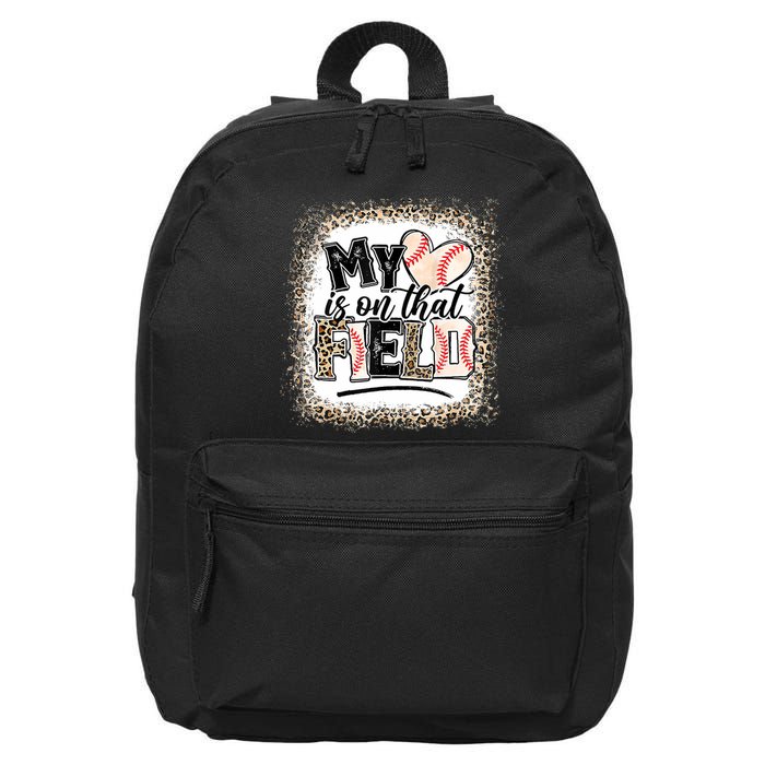 My Heart Is On That Field Baseball 16 in Basic Backpack