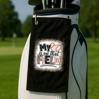 My Heart Is On That Field Baseball Golf Towel