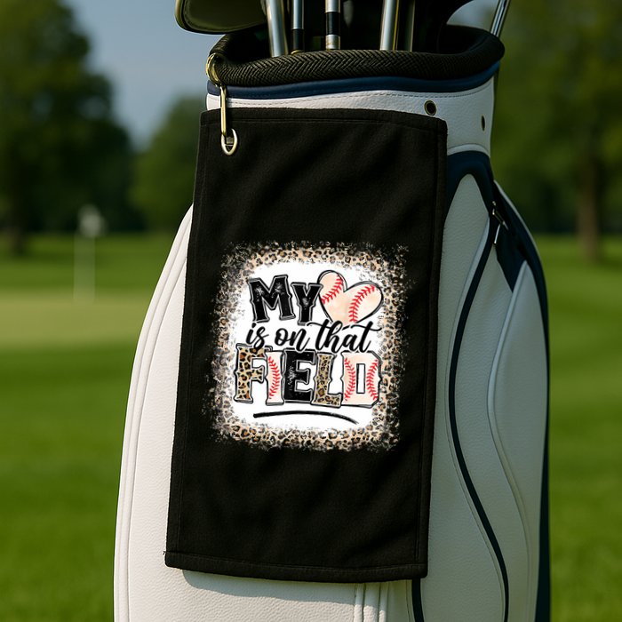 My Heart Is On That Field Baseball Golf Towel