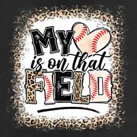 My Heart Is On That Field Baseball Golf Towel