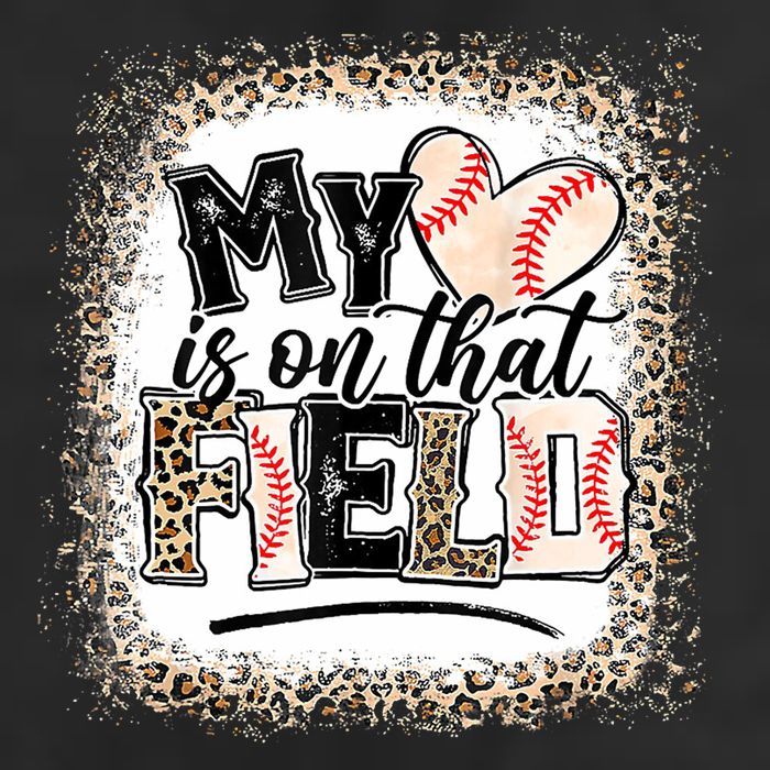 My Heart Is On That Field Baseball Golf Towel