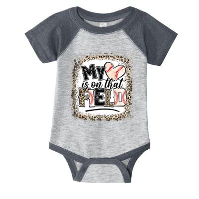 My Heart Is On That Field Baseball Infant Baby Jersey Bodysuit