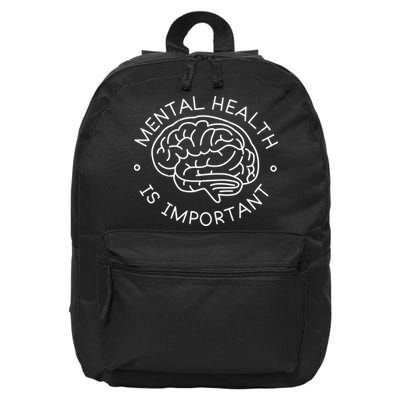 Mental Health Is Important Brain 16 in Basic Backpack