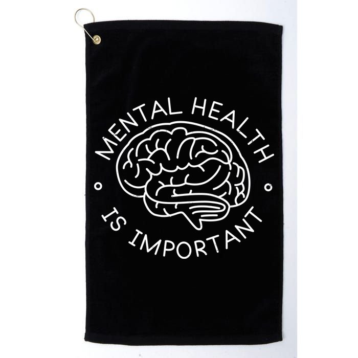 Mental Health Is Important Brain Golf Towel
