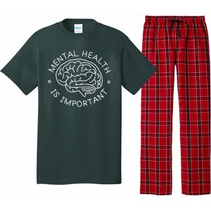 Mental Health Is Important Brain Pajama Set