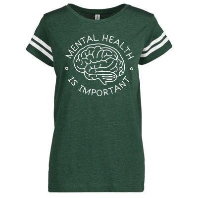 Mental Health Is Important Brain Enza Ladies Jersey Football T-Shirt