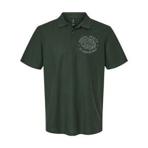 Mental Health Is Important Brain Softstyle Adult Sport Polo