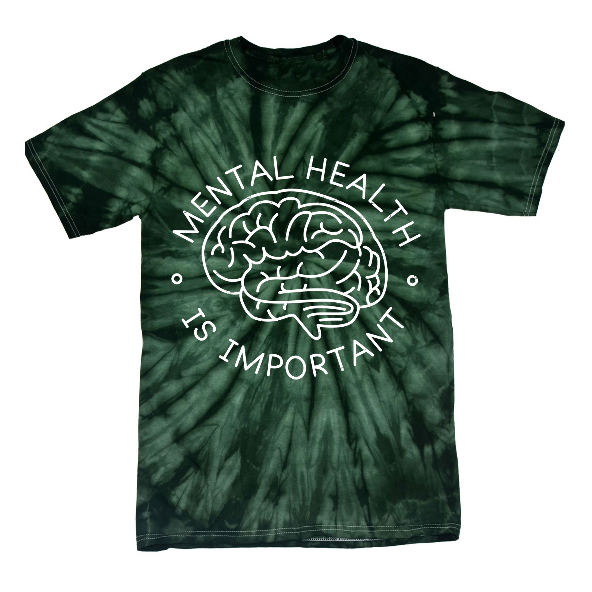 Mental Health Is Important Brain Tie-Dye T-Shirt