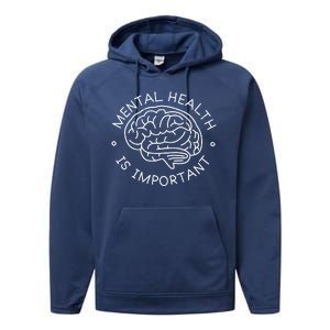 Mental Health Is Important Brain Performance Fleece Hoodie