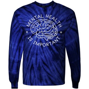 Mental Health Is Important Brain Tie-Dye Long Sleeve Shirt