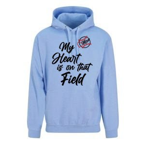 My Heart Is On That Field Baseball Mom Unisex Surf Hoodie