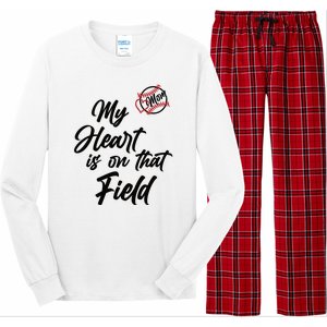 My Heart Is On That Field Baseball Mom Long Sleeve Pajama Set