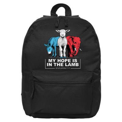 My Hope Is In The Lamb 16 in Basic Backpack