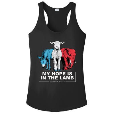My Hope Is In The Lamb Ladies PosiCharge Competitor Racerback Tank